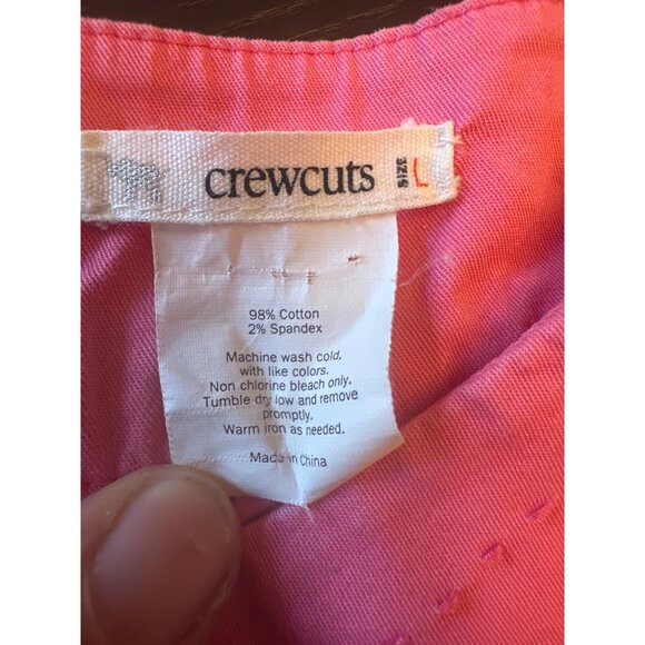 Crewcuts Girls Pink Sleeveless Dress With Pockets & Ruffled Neckline Size L - Picture 3 of 4